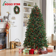 Load image into Gallery viewer, HOLLO STAR 6ft Prelit Christmas Tree with 270 LED Lights, Artificial Christmas Tree with App-Controlled Multi-Color RGB Lights, 1072 Branch Tips, Easy to Assemble, for Home, Party