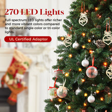 Load image into Gallery viewer, HOLLO STAR 6ft Prelit Christmas Tree with 270 LED Lights, Artificial Christmas Tree with App-Controlled Multi-Color RGB Lights, 1072 Branch Tips, Easy to Assemble, for Home, Party