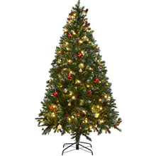Load image into Gallery viewer, HOLLO STAR 7ft Pre-Lit Snow Artificial Christmas Tree with 450 LED Lights - HOLLO STAR