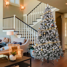 Load image into Gallery viewer, HOLLO STAR 6ft Pre-Lit Snow Artificial Christmas Tree w/250 LED Lights - HOLLO STAR
