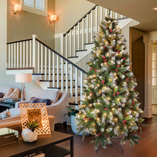 Load image into Gallery viewer, HOLLO STAR 6ft Pre-Lit Snow Artificial Christmas Tree with 300 LED Lights - HOLLO STAR