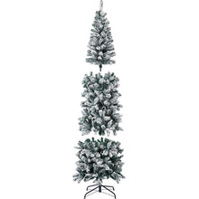 Load image into Gallery viewer, HOLLO STAR 7ft Snow Artificial Pencil Christmas Tree w/350 LED Lights - HOLLO STAR