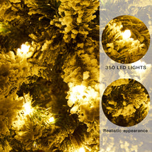 Load image into Gallery viewer, HOLLO STAR 7ft Snow Artificial Pencil Christmas Tree w/350 LED Lights - HOLLO STAR