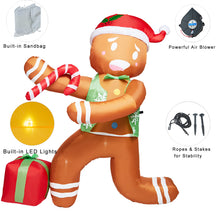 Load image into Gallery viewer, HOLLO STAR 5Ft Christmas Gingerbread Man Inflatable Yard Decor - HOLLO STAR