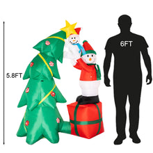 Load image into Gallery viewer, HOLLO STAR 6Ft Christmas Tree with Gift Inflatable Yard Decor - HOLLO STAR