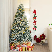 Load image into Gallery viewer, HOLLO STAR 6ft Pre-Lit Snow Artificial Christmas Tree w/250 LED Lights - HOLLO STAR