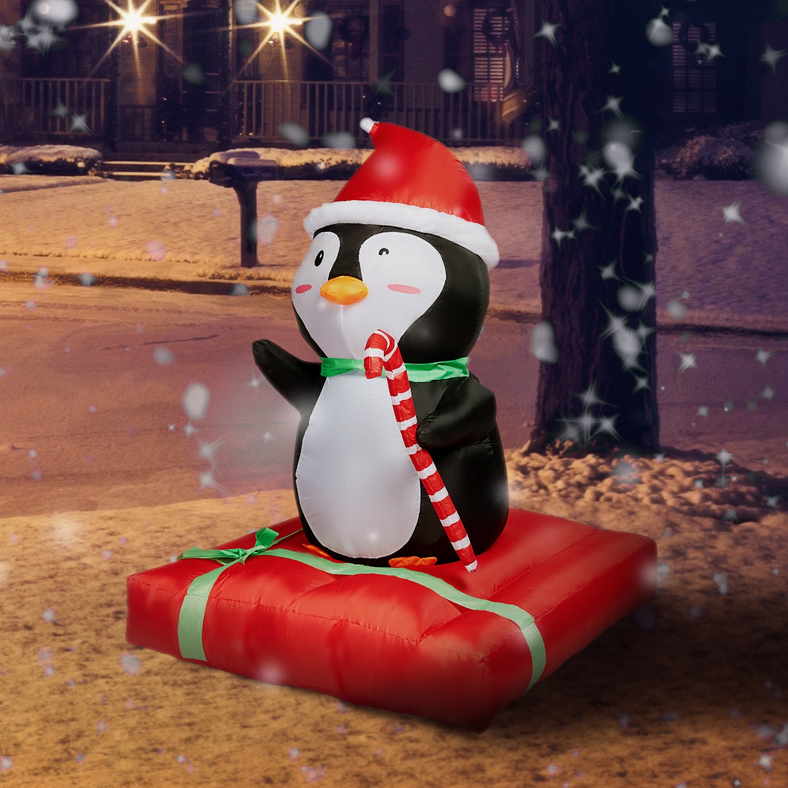 Christmas Inflatable Snowman Decor, 4Ft Christmas Window