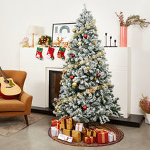 Load image into Gallery viewer, HOLLO STAR 6ft Pre-Lit Snow Artificial Christmas Tree w/250 LED Lights - HOLLO STAR
