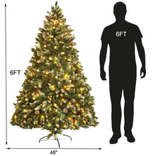 Load image into Gallery viewer, HOLLO STAR 6ft Pre-Lit Snow Artificial Christmas Tree - HOLLO STAR