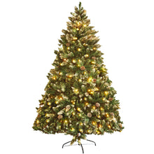 Load image into Gallery viewer, HOLLO STAR 7ft Pre-Lit Snow Artificial Christmas Tree w/400 LED Lights - HOLLO STAR