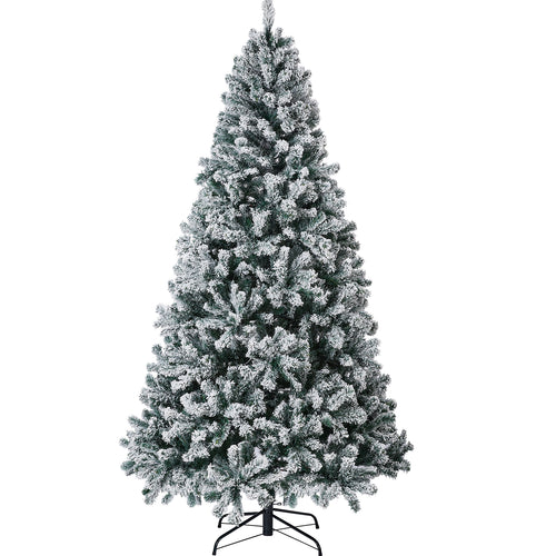 HOLLO STAR 6ft Pre-Lit Snow Artificial Christmas Tree w/250 LED Lights - HOLLO STAR